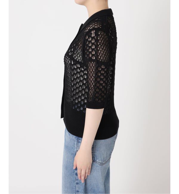 journal standard L'essage「《予約》レースジャガードポロシャツニット」|ニット・セーター|