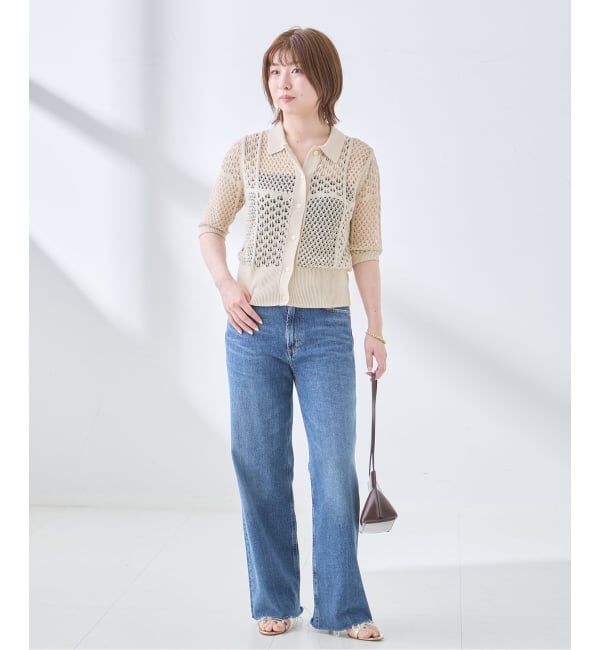 journal standard L'essage「《予約》レースジャガードポロシャツニット」|ニット・セーター|