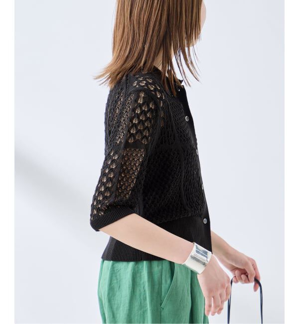 journal standard L'essage「《予約》レースジャガードポロシャツニット」|ニット・セーター|