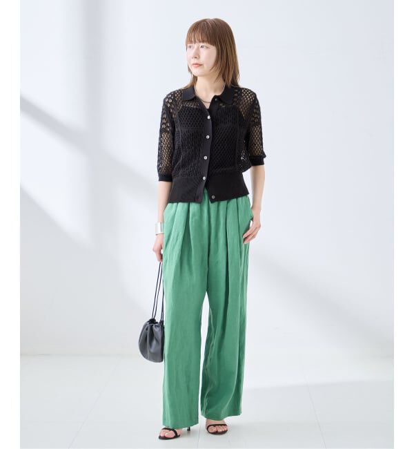 journal standard L'essage「《予約》レースジャガードポロシャツニット」|ニット・セーター|