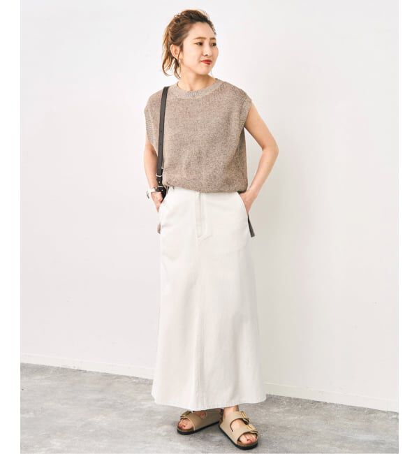 Spick and Span「ウォッシュドツイルナロースカート」|スカート|