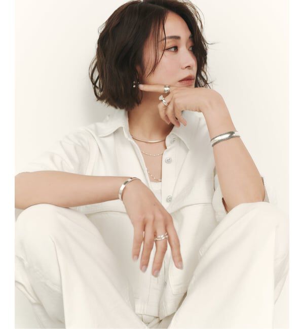 Spick and Span「《予約》【SAMH by LILAS】 MELTED MOON RING SV」|リング|