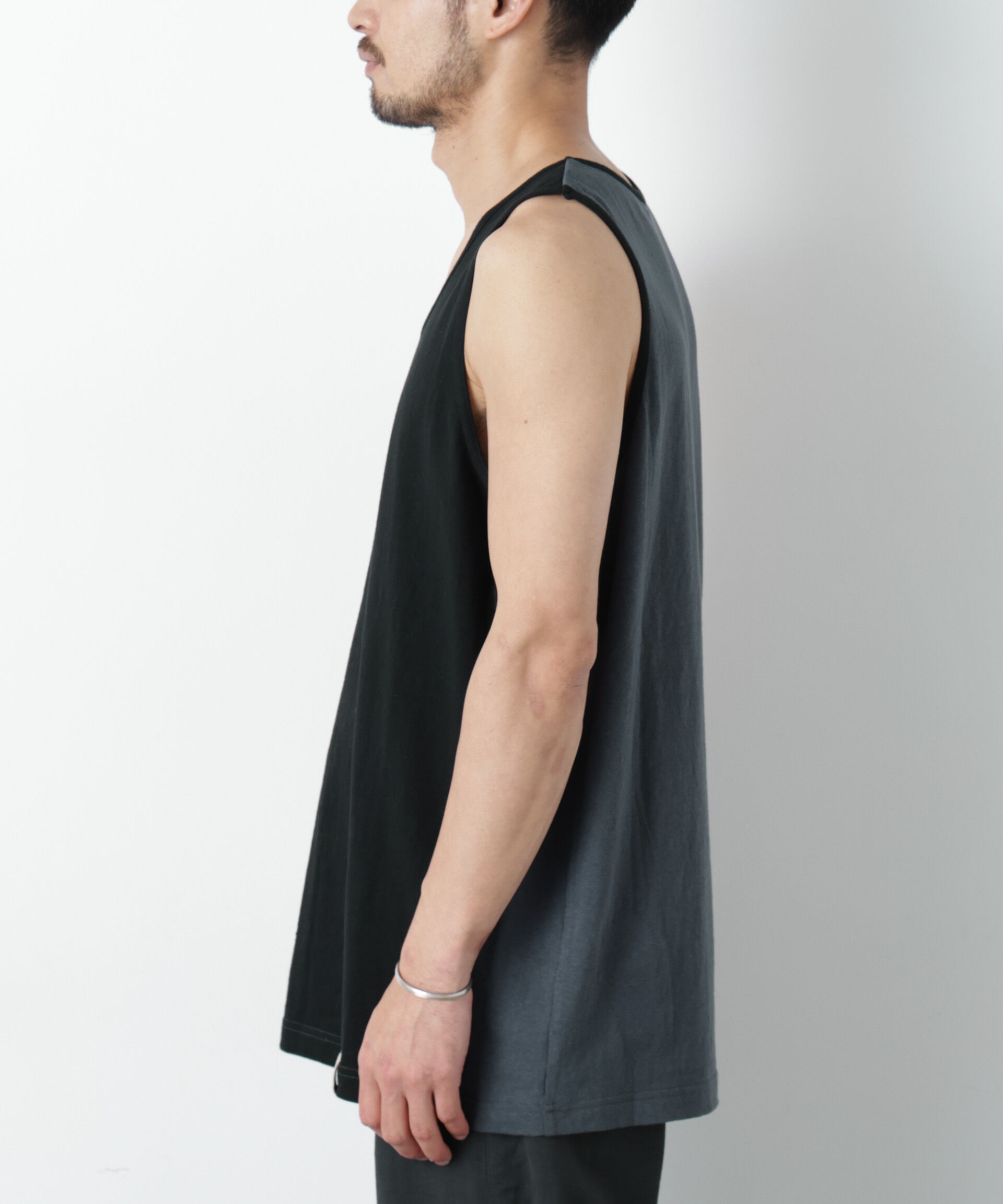 nano･universe「Raffy Cotton Jersey_切替タンクトップ」|Tシャツ・カットソー|