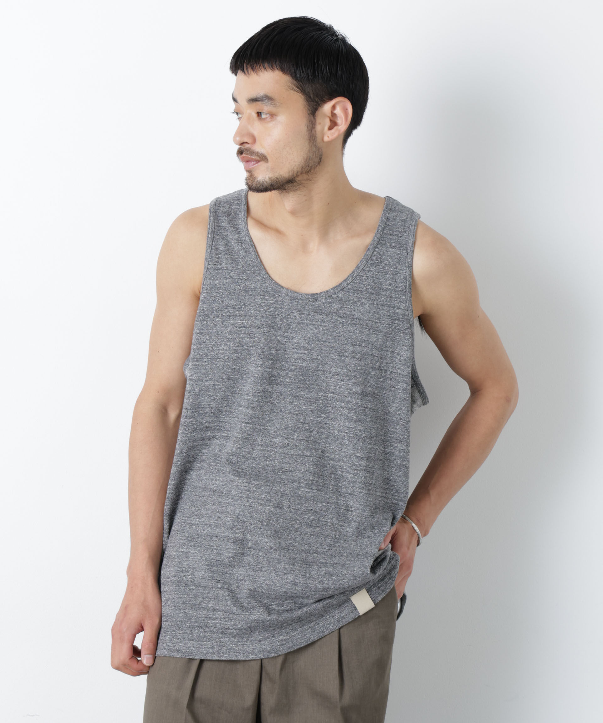 nano･universe「Raffy Cotton Jersey_切替タンクトップ」|Tシャツ・カットソー|