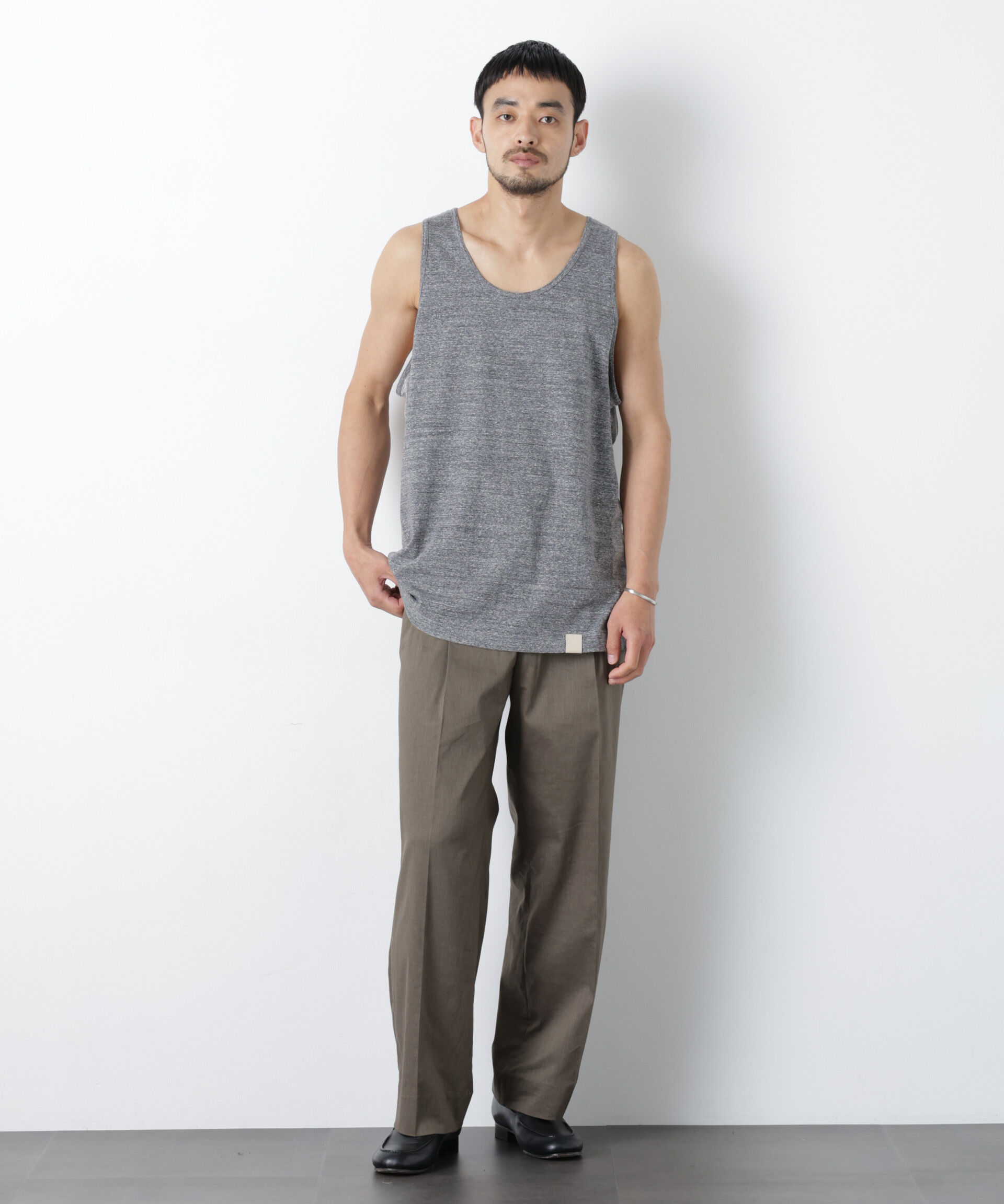 nano･universe「Raffy Cotton Jersey_切替タンクトップ」|Tシャツ・カットソー|