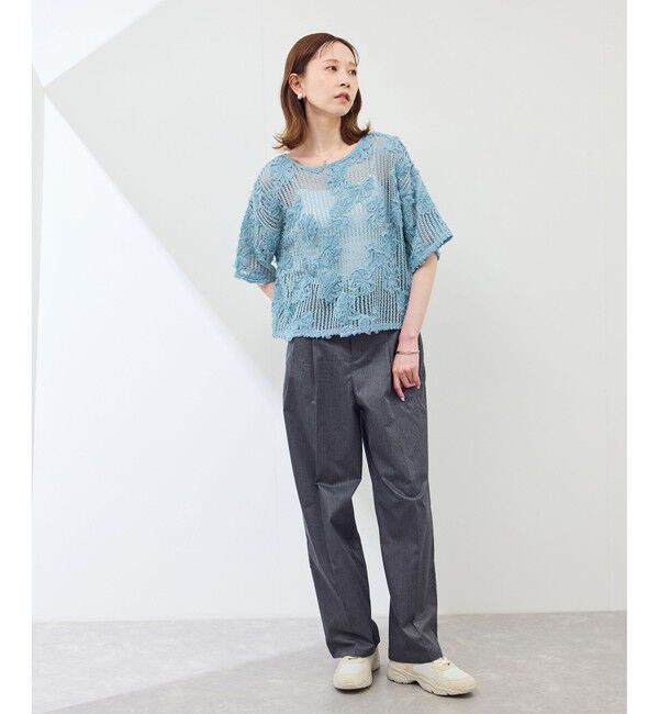 Rope&rsquo;Picnic「メッシュコード刺繍プルオーバー」|Tシャツ・カットソー|