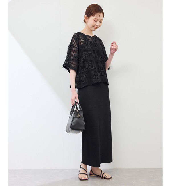 Rope&rsquo;Picnic「メッシュコード刺繍プルオーバー」|Tシャツ・カットソー|