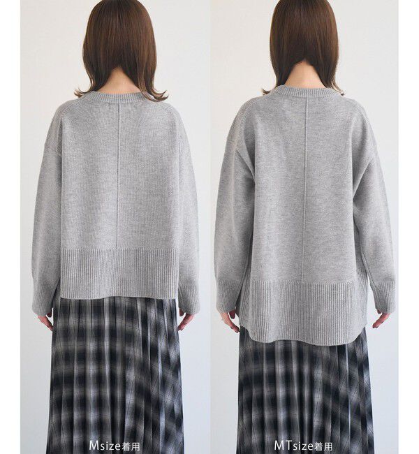 Rope&rsquo;Picnic「【新色追加】着丈が選べるクルーネックサイドスリットニットプルオーバー/イージーケア」|ニット・セーター|