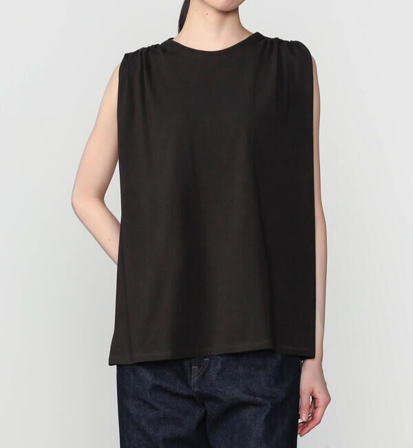  「WALANCE | ナチュラルダイ ミントジャージースリーブレストップ WOMEN」|Tシャツ・カットソー|