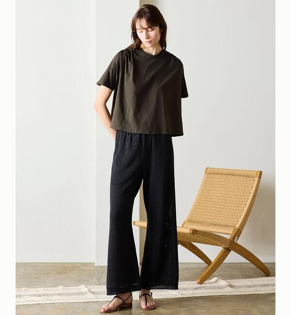  「WALANCE | ナチュラルダイ ミントジャージーTシャツ WOMEN」|Tシャツ・カットソー|BLACK