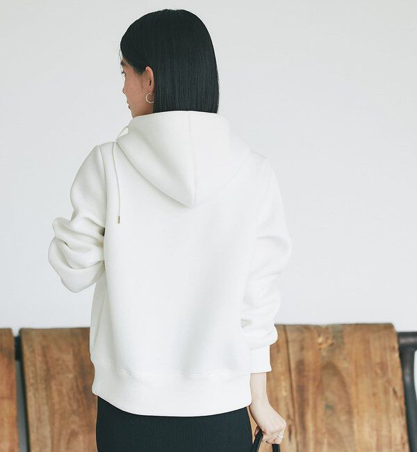  「【WEB限定/キレイめ上品】スポンジダンボールZIPパーカーカットソー」|パーカー|