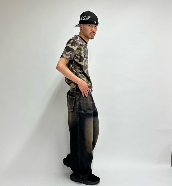  「《UNISEX / サイズ展開あり》スラッシュポケットブラストワイドデニム」|デニム|