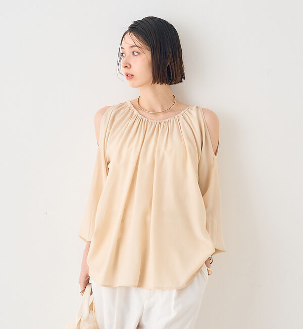 Rouge vif「【一部店舗限定】オープンショルダーブラウス」|シャツ・ブラウス|