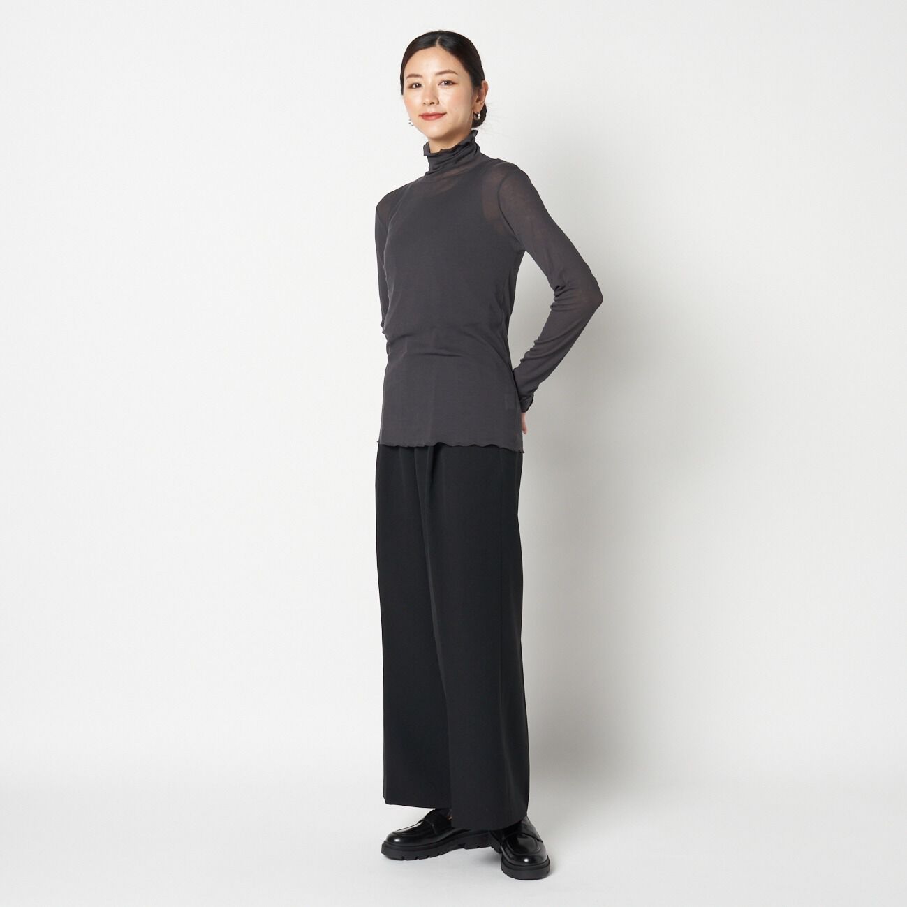 HELIOPOLE「HELIOPOLE 【smooth skin series】SHEER RIB JERSEY TURTLE」|Tシャツ・カットソー|