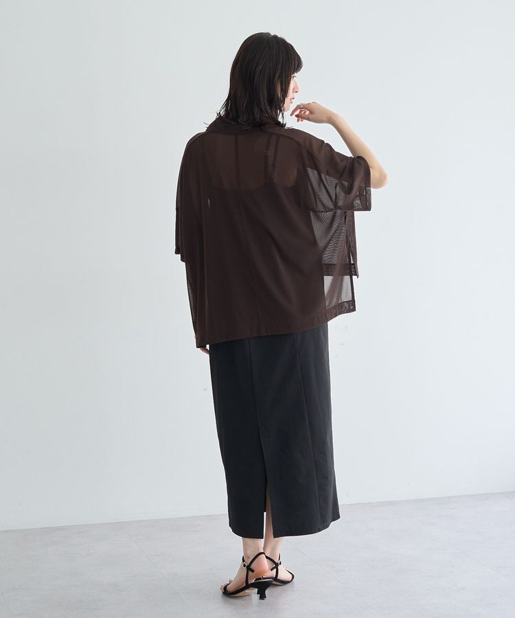 YECCA VECCA「【2点SET】シアーポロシャツ&times;キャミワンピース」|ワンピース|