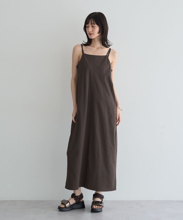 YECCA VECCA「【2点SET】シアーポロシャツ&times;キャミワンピース」|ワンピース|