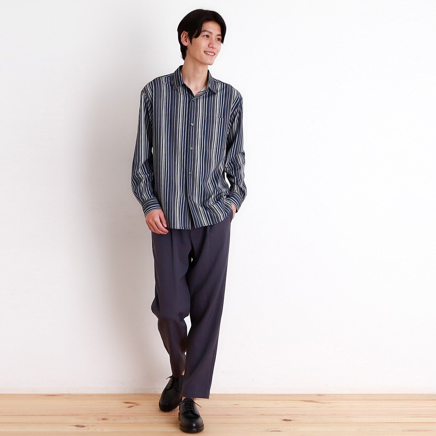 THE SHOP TK「マルチストライプ長袖シャツ」|シャツ・ブラウス|
