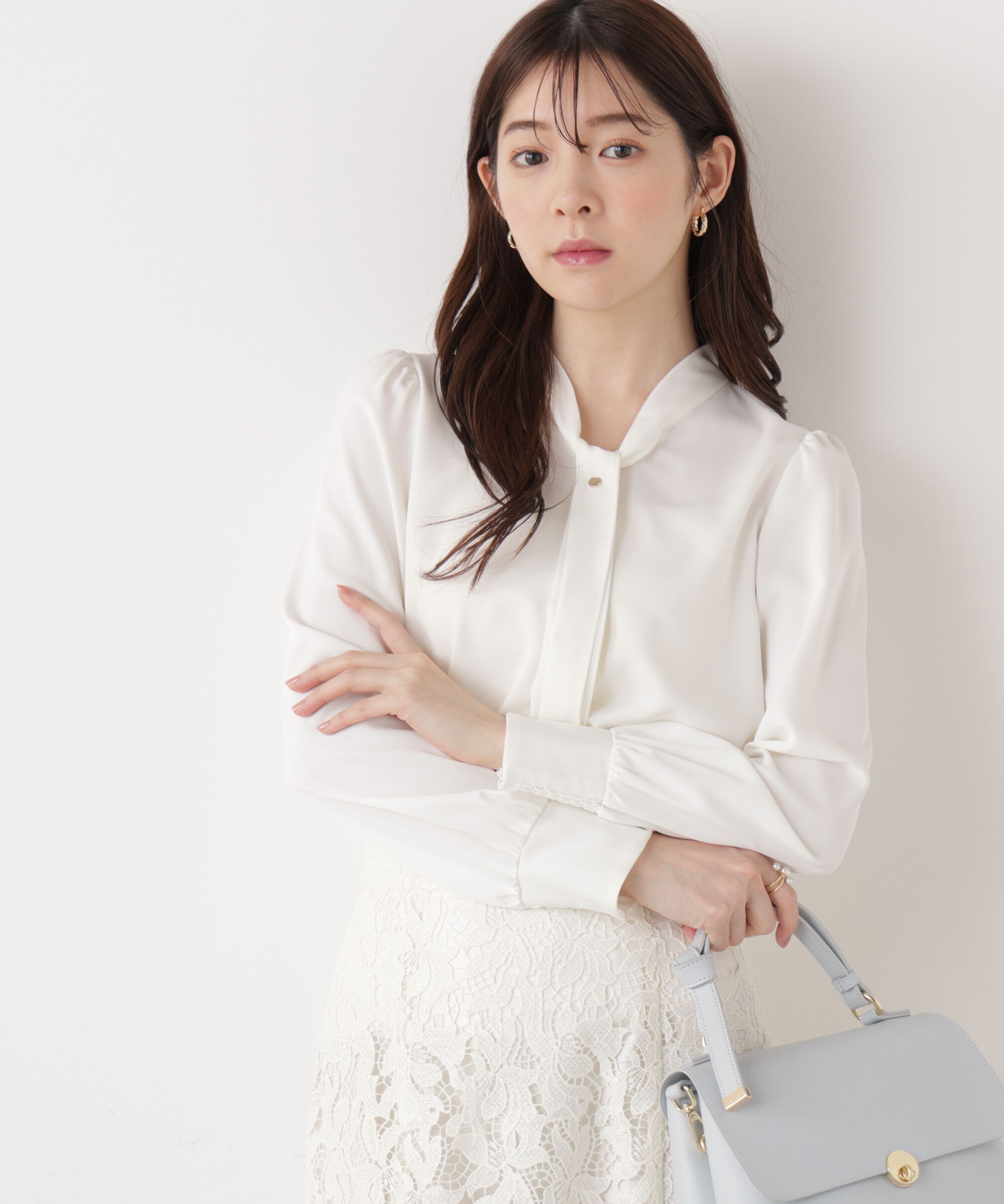 PROPORTION BODY DRESSING「キラ釦ボウタイブラウス　26SS」|シャツ・ブラウス|