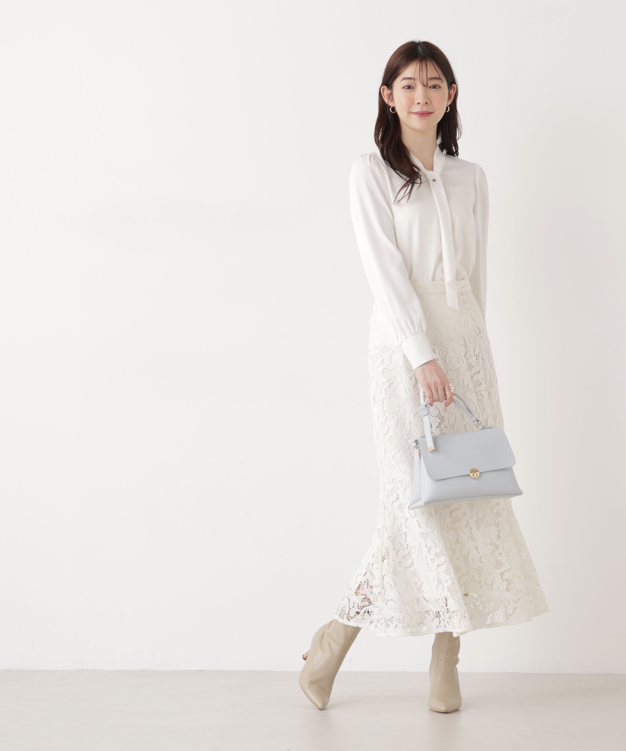 PROPORTION BODY DRESSING「キラ釦ボウタイブラウス　26SS」|シャツ・ブラウス|