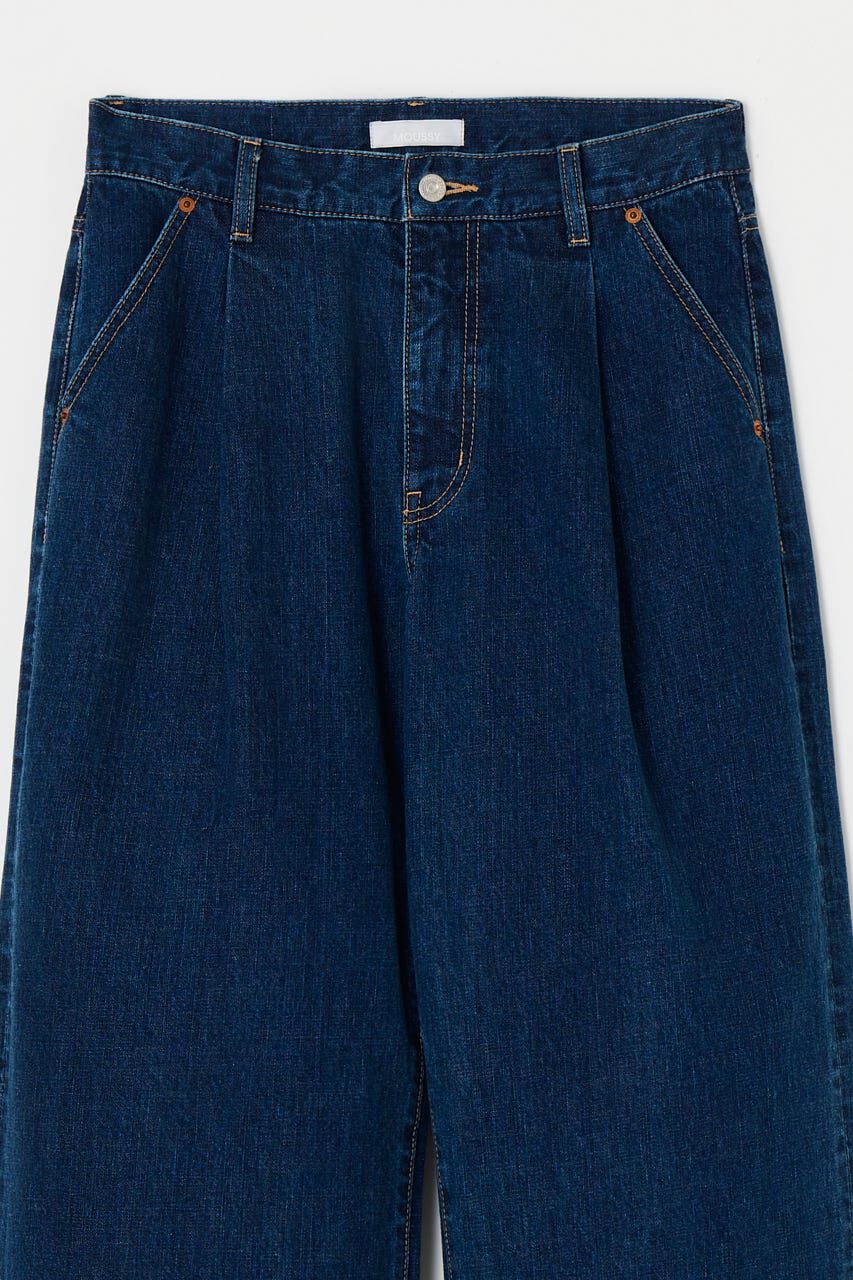 MOUSSY「TUCK WIDE ストレートデニム」|デニム|
