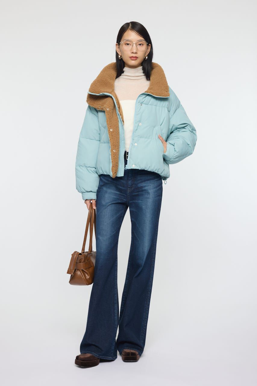 MOUSSY「STAND COLLAR PUFFER ジャケット」|ブルゾン・スタジャン|