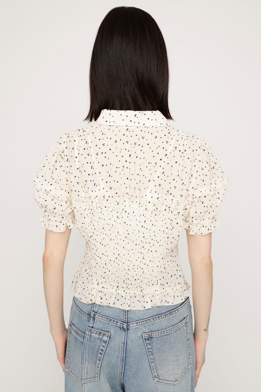 SLY「TINY DOTS FRILL ブラウス」|シャツ・ブラウス|