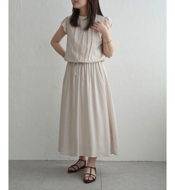 VENCE share style「RNオーガンプチハイネックワンピース」|ワンピース|アイボリー
