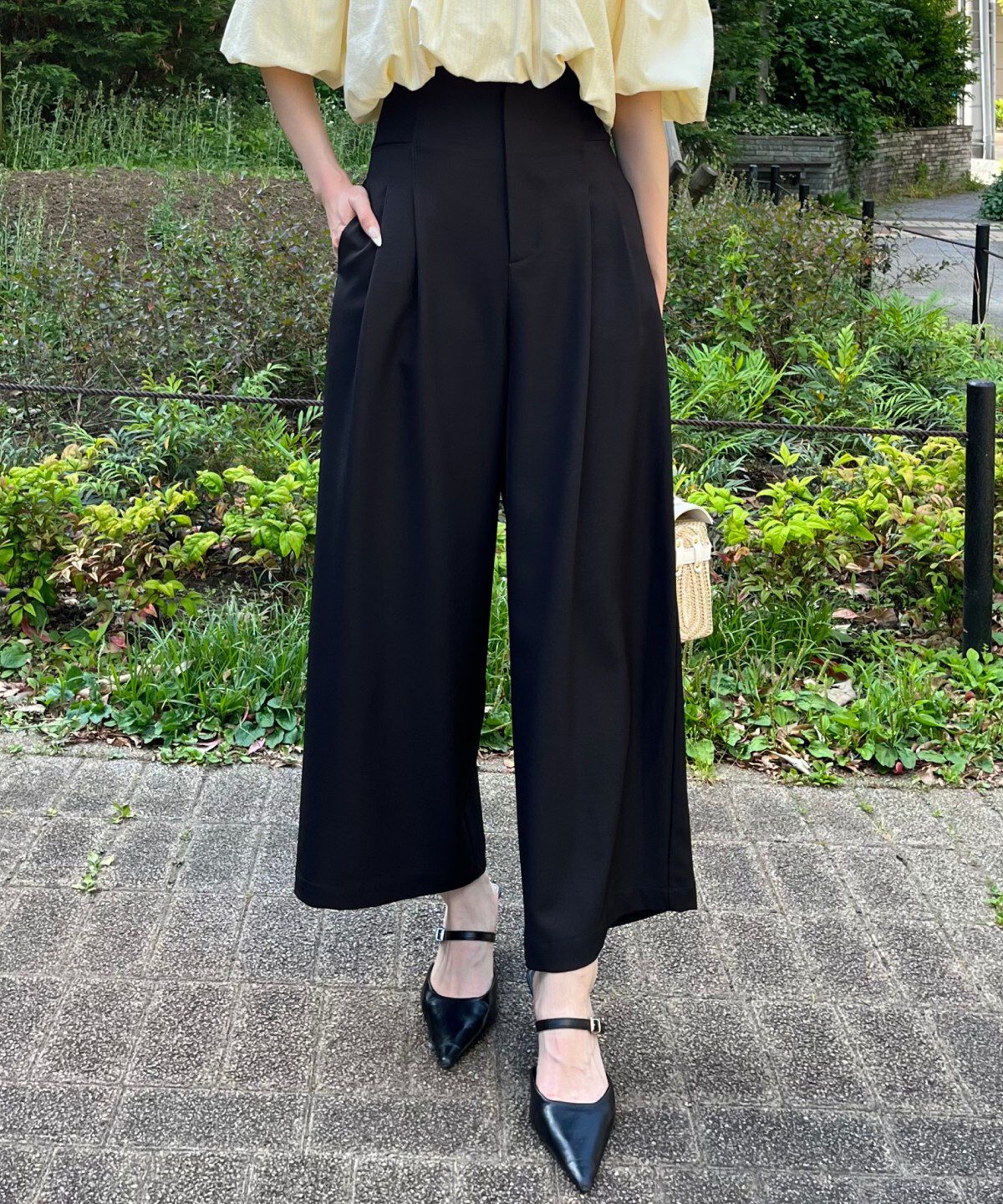 アンドクチュール「ウエストリブワイドパンツ」|その他|
