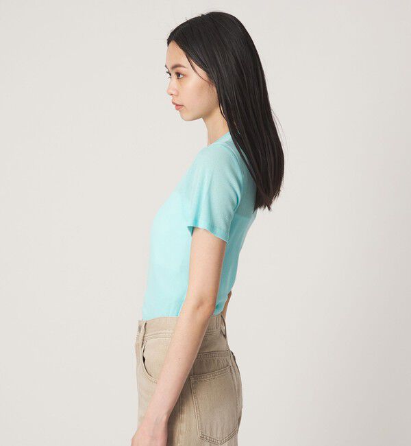 EMMEL REFINES「＜EMMEL REFINES＞EM シアーテレコ クルーネック Tシャツ」|Tシャツ・カットソー|