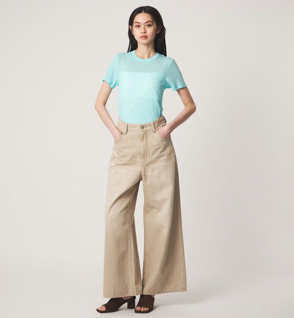 EMMEL REFINES「＜EMMEL REFINES＞EM シアーテレコ クルーネック Tシャツ」|Tシャツ・カットソー|