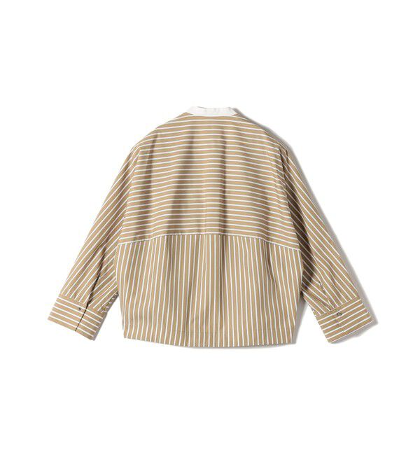 SHIPS for women「〈手洗い可能〉コットン ポリエステル ストライプ ドルマン 長袖 シャツ」|シャツ・ブラウス|