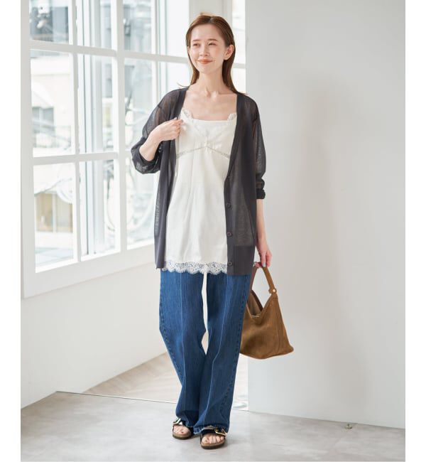 U by SPICK&SPAN「《追加》サテンレースキャミ」|キャミソール|