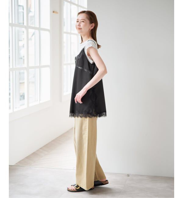 U by SPICK&SPAN「《追加》サテンレースキャミ」|キャミソール|