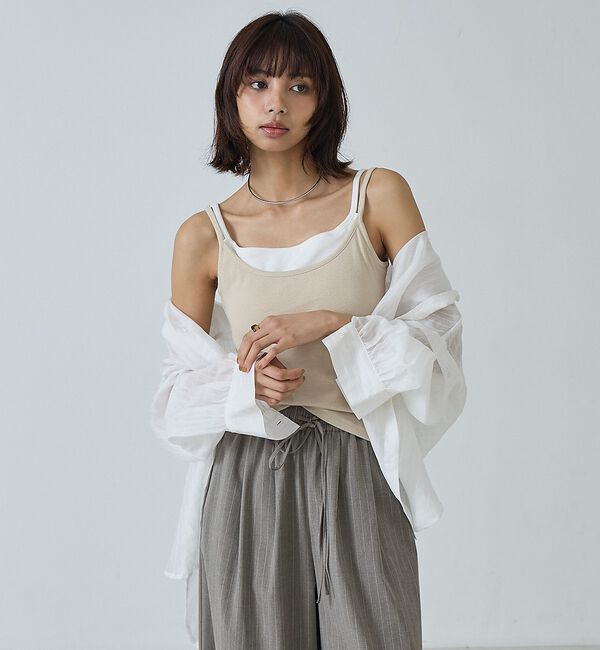 abahouse mavie「【カップ付き】レイヤード風キャミソール」|キャミソール|