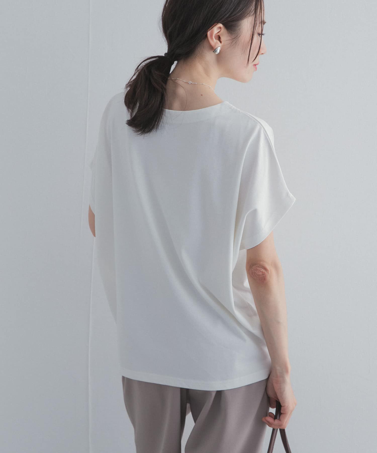 URBAN RESEARCH DOORS「ドライコットンボートネックプルオーバー」|Tシャツ・カットソー|