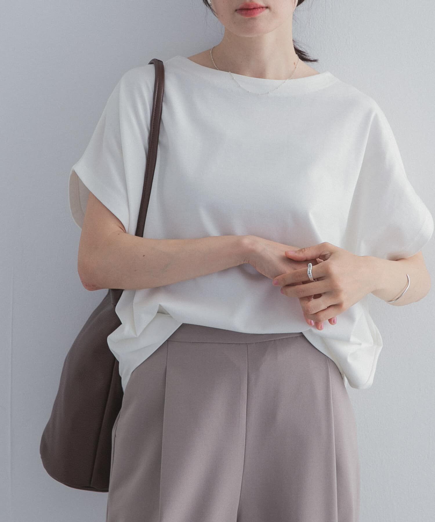URBAN RESEARCH DOORS「ドライコットンボートネックプルオーバー」|Tシャツ・カットソー|