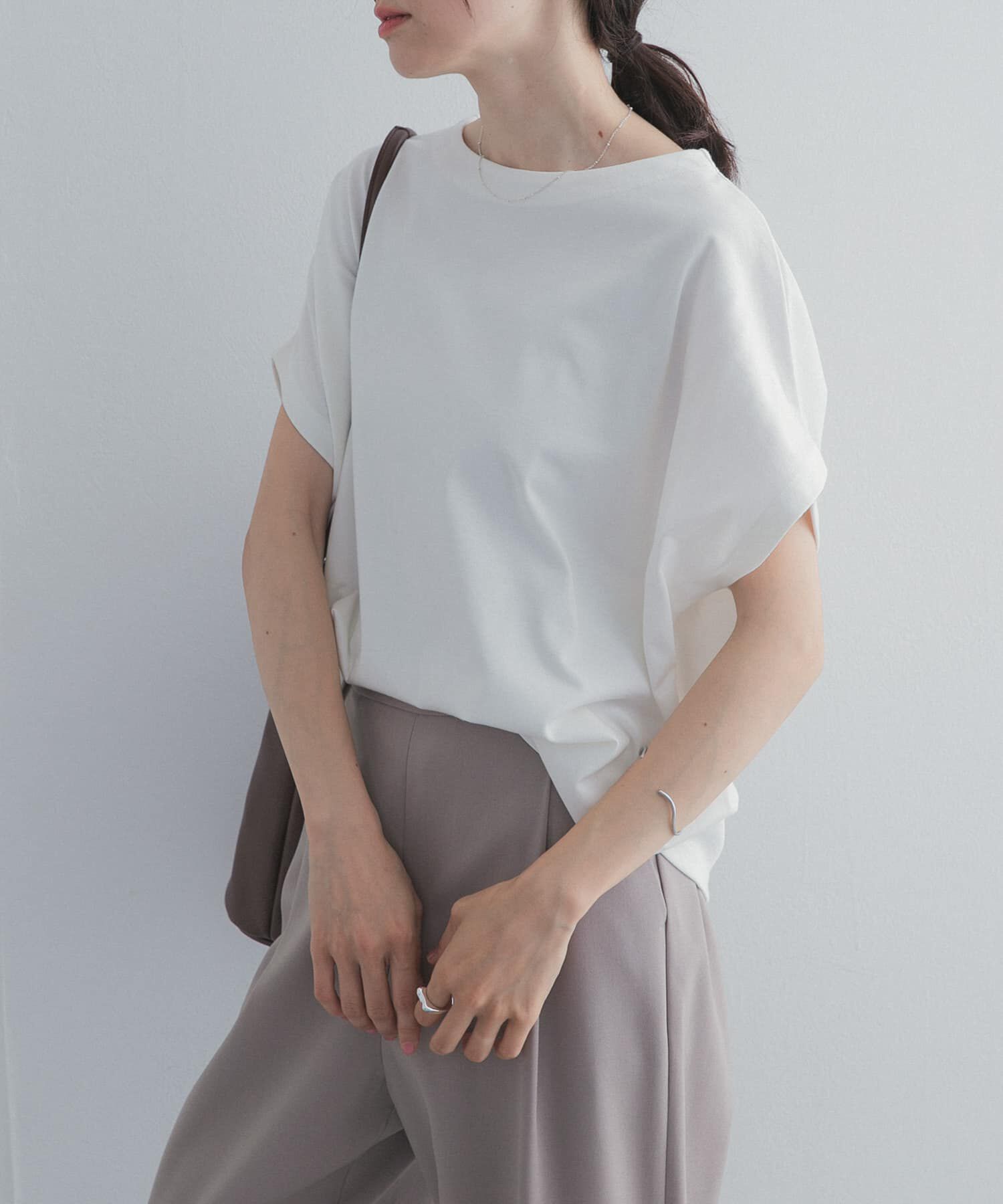 URBAN RESEARCH DOORS「ドライコットンボートネックプルオーバー」|Tシャツ・カットソー|