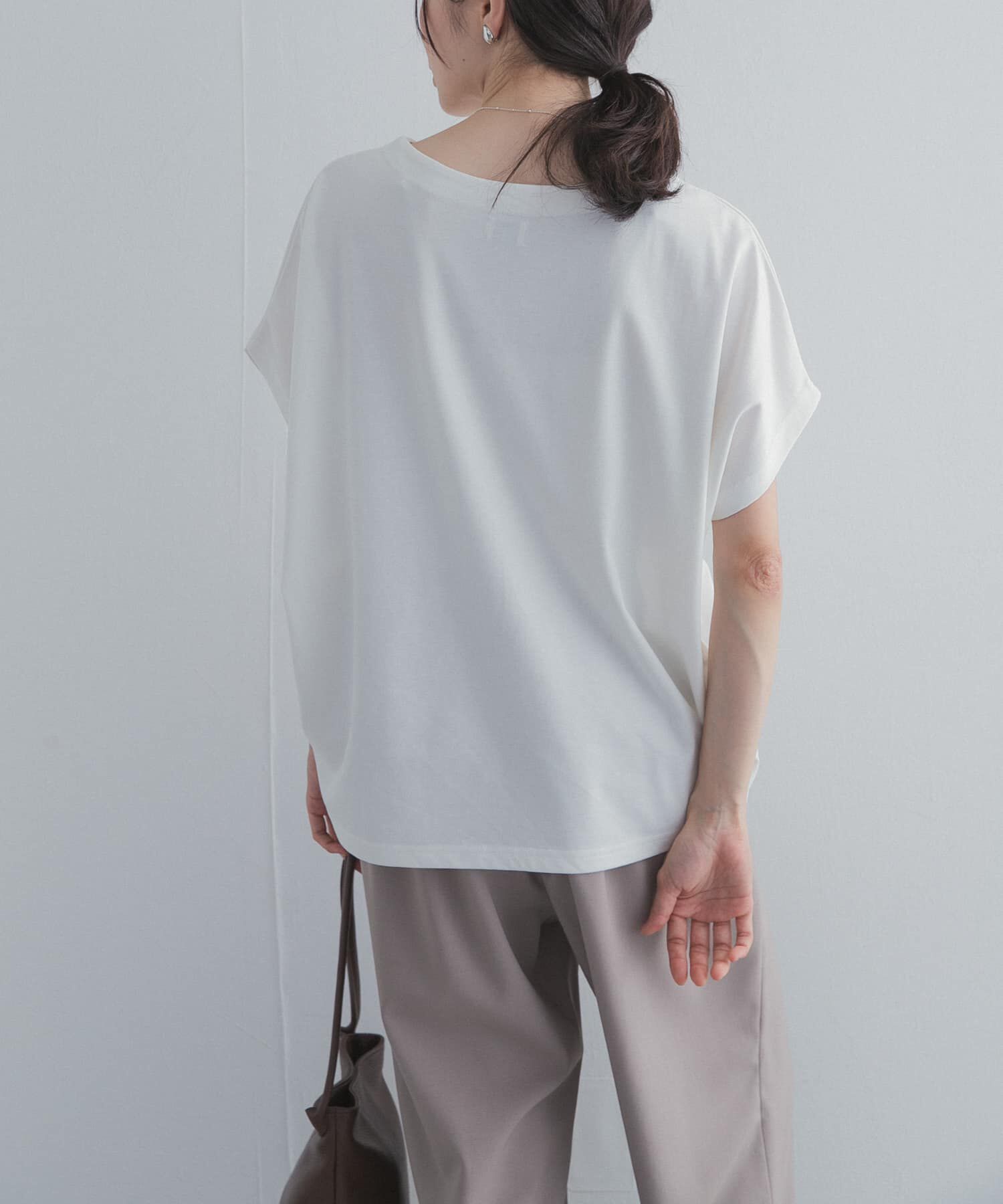 URBAN RESEARCH DOORS「ドライコットンボートネックプルオーバー」|Tシャツ・カットソー|