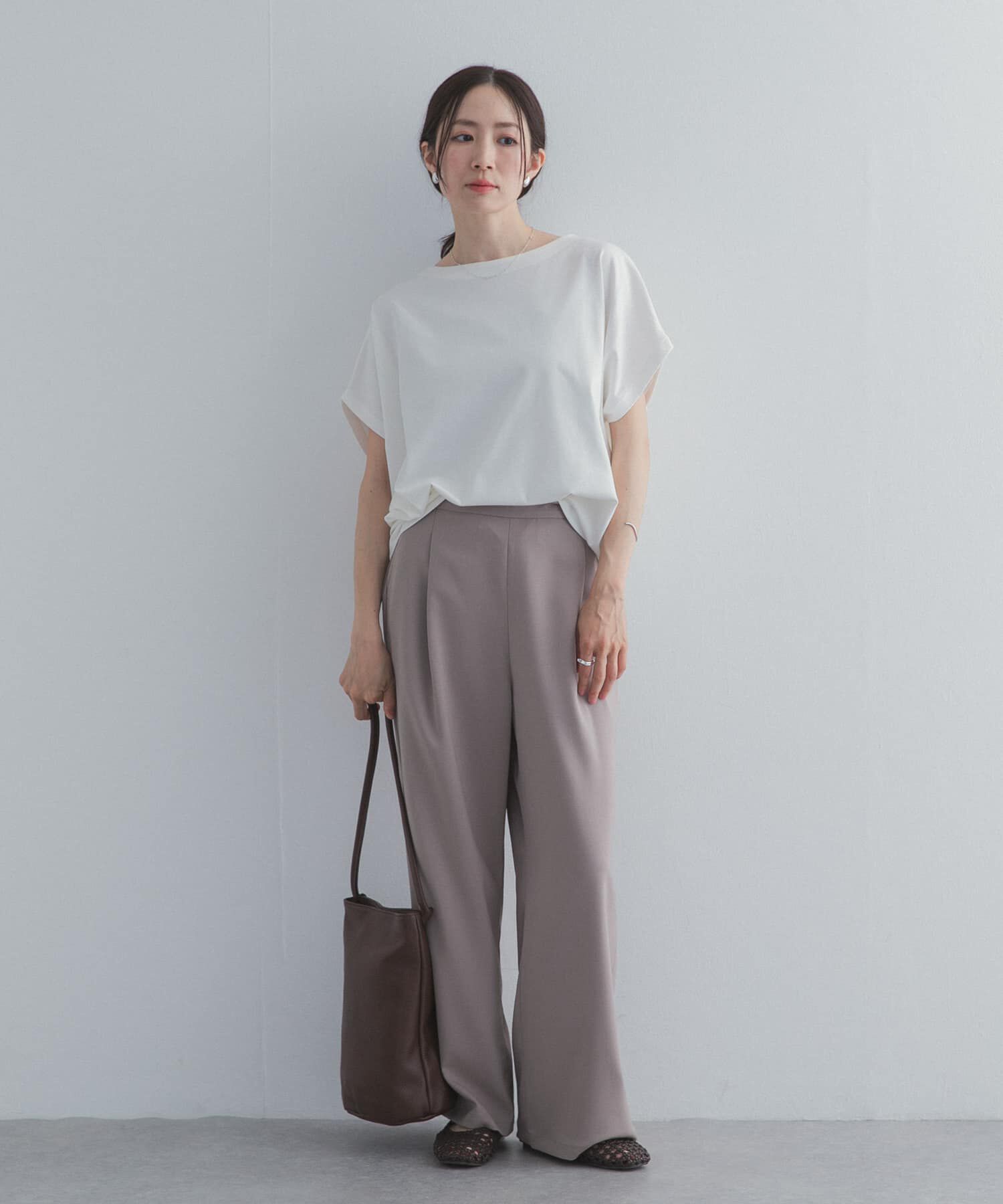 URBAN RESEARCH DOORS「ドライコットンボートネックプルオーバー」|Tシャツ・カットソー|