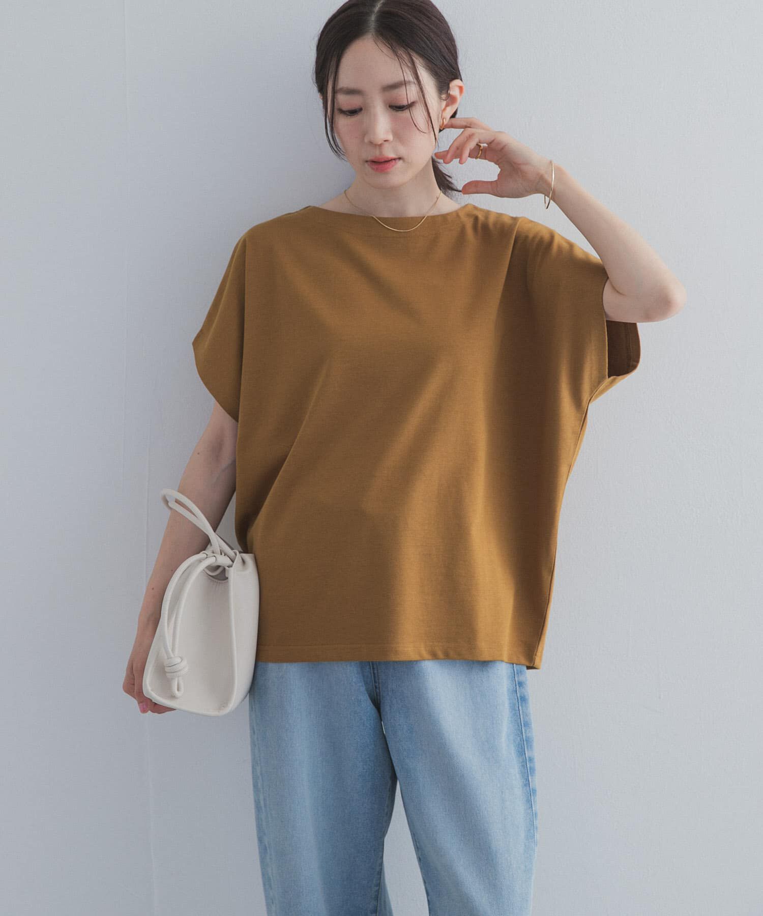 URBAN RESEARCH DOORS「ドライコットンボートネックプルオーバー」|Tシャツ・カットソー|