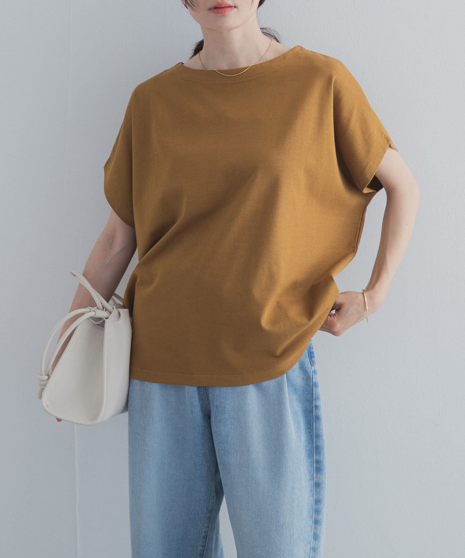 URBAN RESEARCH DOORS「ドライコットンボートネックプルオーバー」|Tシャツ・カットソー|