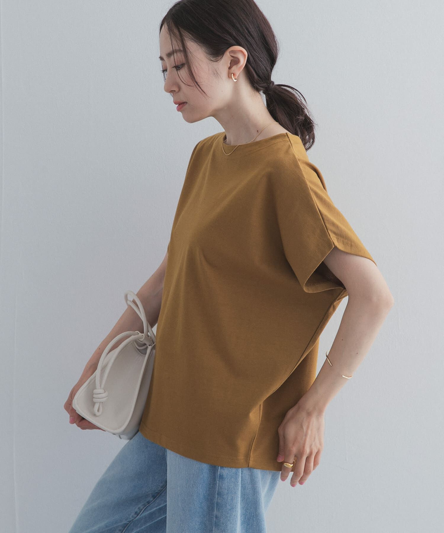 URBAN RESEARCH DOORS「ドライコットンボートネックプルオーバー」|Tシャツ・カットソー|