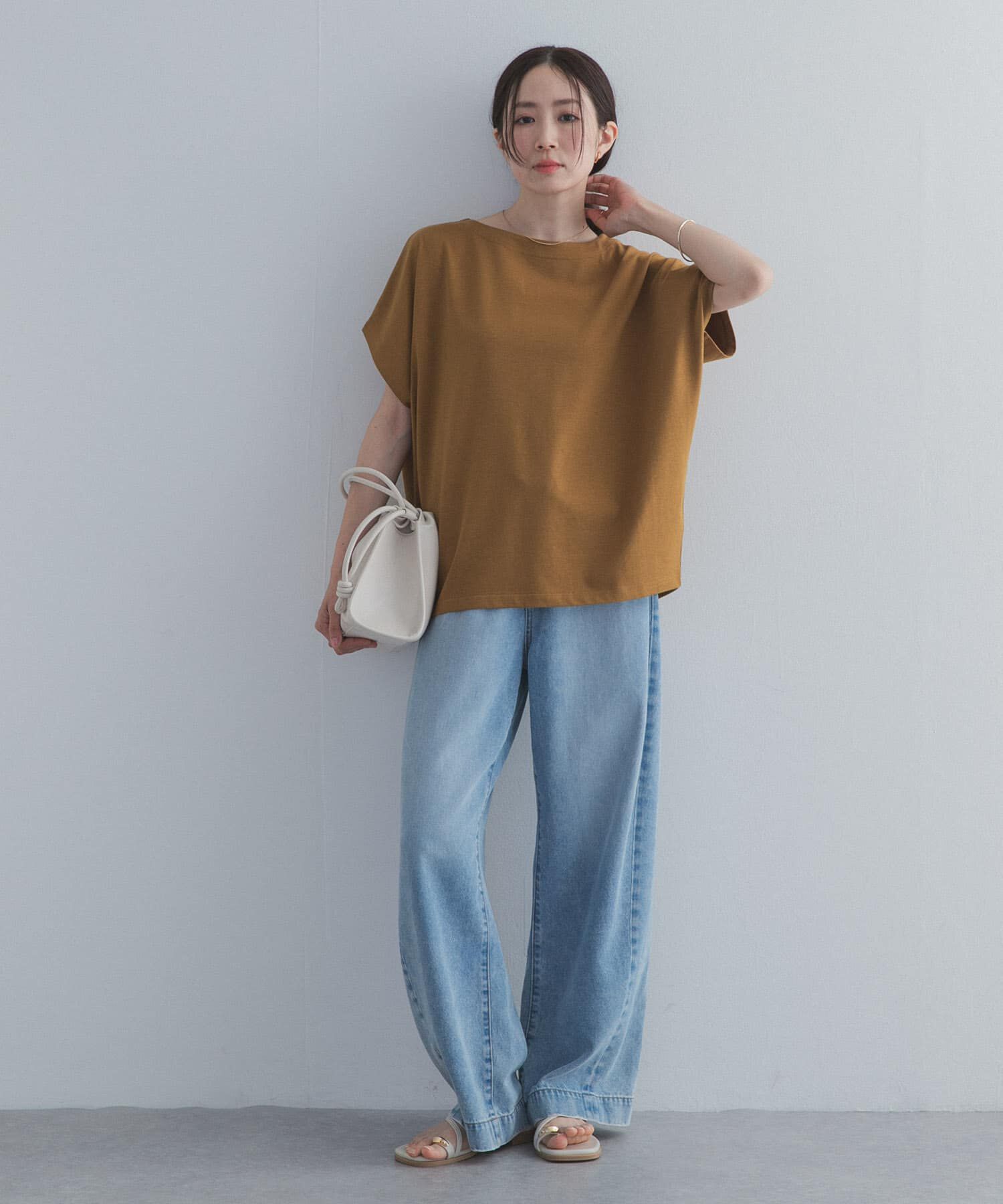 URBAN RESEARCH DOORS「ドライコットンボートネックプルオーバー」|Tシャツ・カットソー|