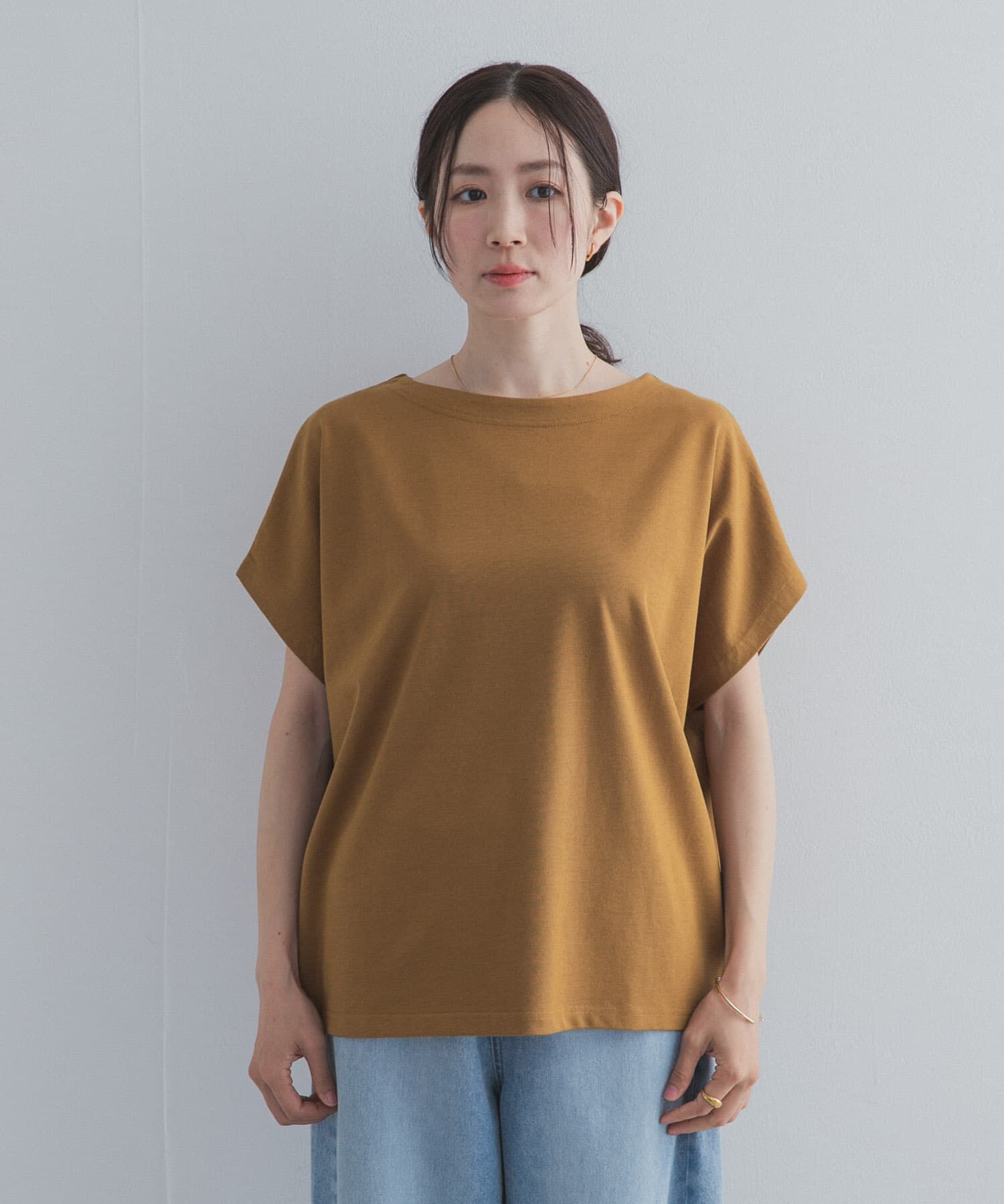 URBAN RESEARCH DOORS「ドライコットンボートネックプルオーバー」|Tシャツ・カットソー|