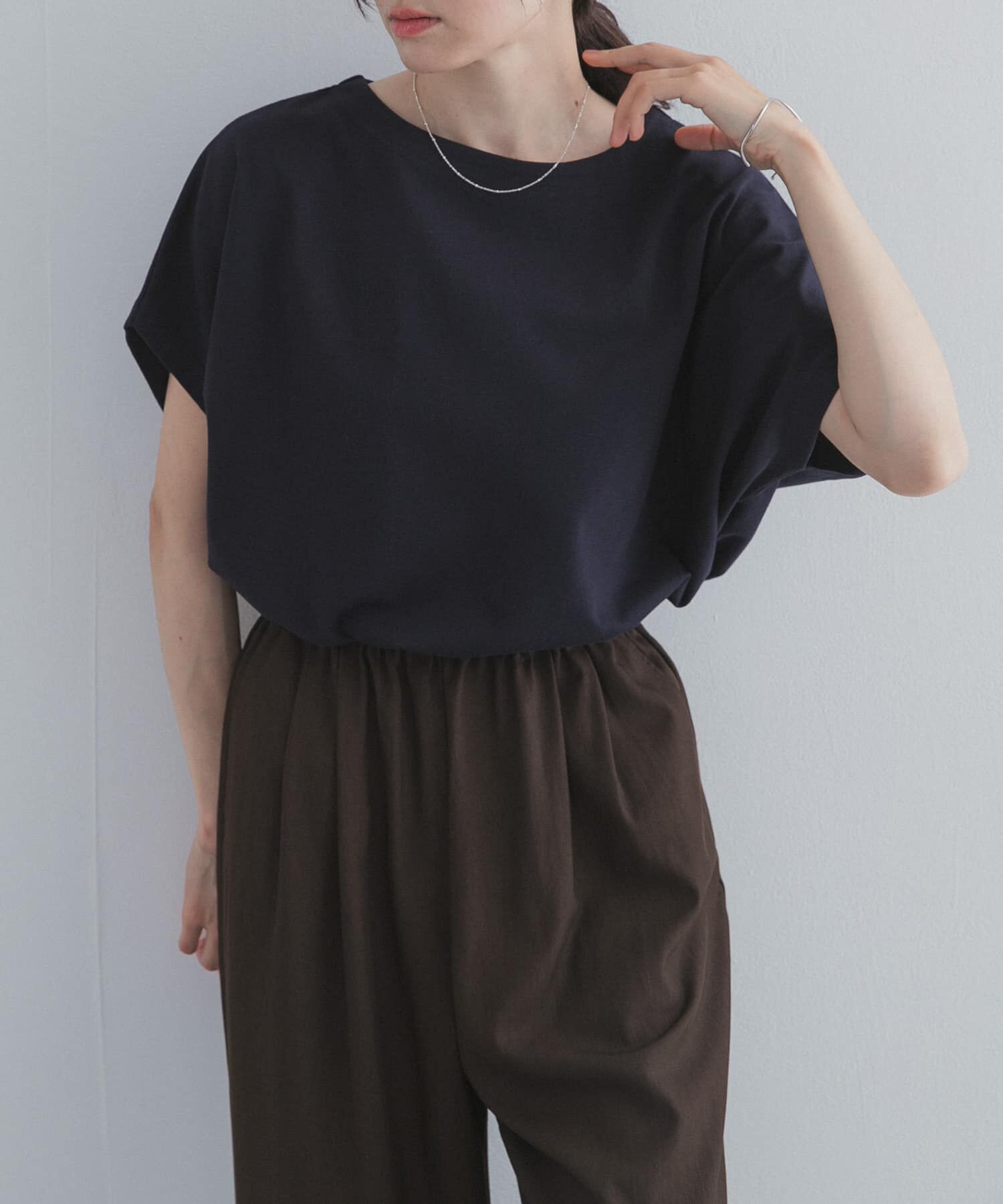 URBAN RESEARCH DOORS「ドライコットンボートネックプルオーバー」|Tシャツ・カットソー|