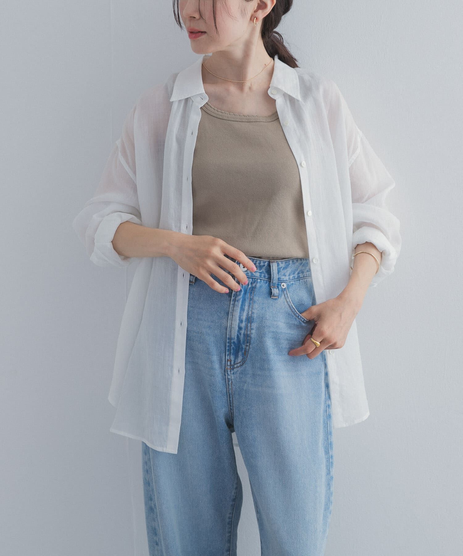 URBAN RESEARCH DOORS「ラミー混ルーズシャツ」|シャツ・ブラウス|
