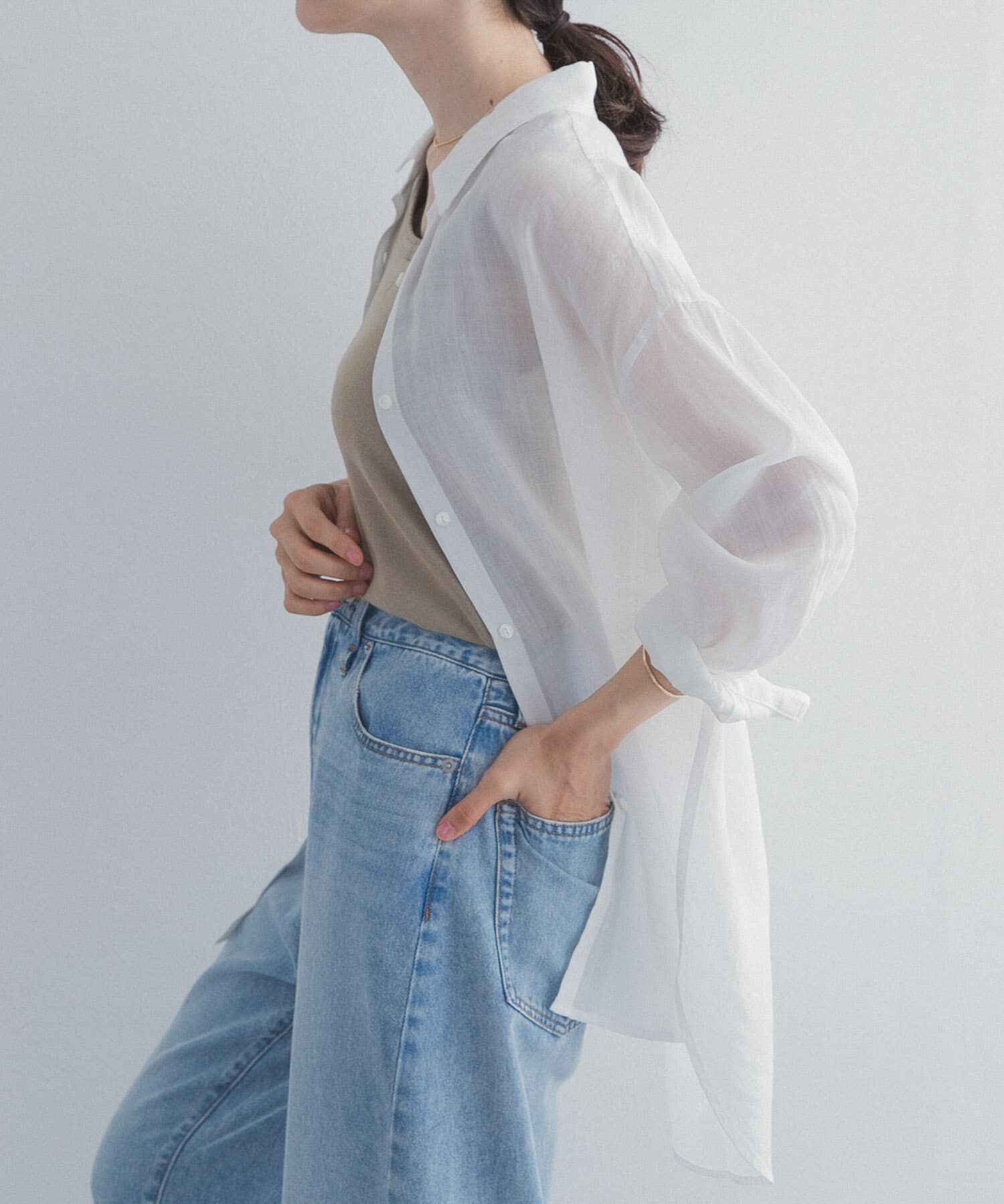 URBAN RESEARCH DOORS「ラミー混ルーズシャツ」|シャツ・ブラウス|