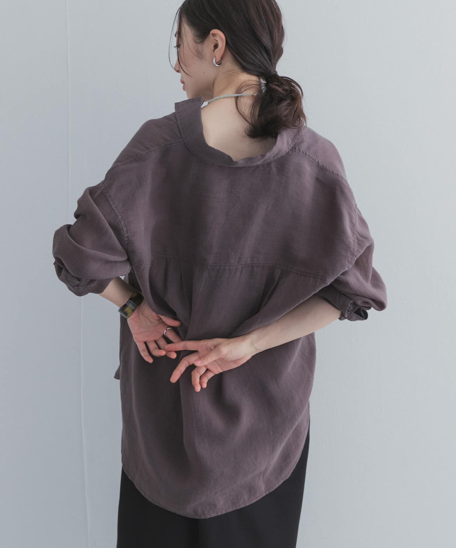 URBAN RESEARCH DOORS「ラミー混ルーズシャツ」|シャツ・ブラウス|