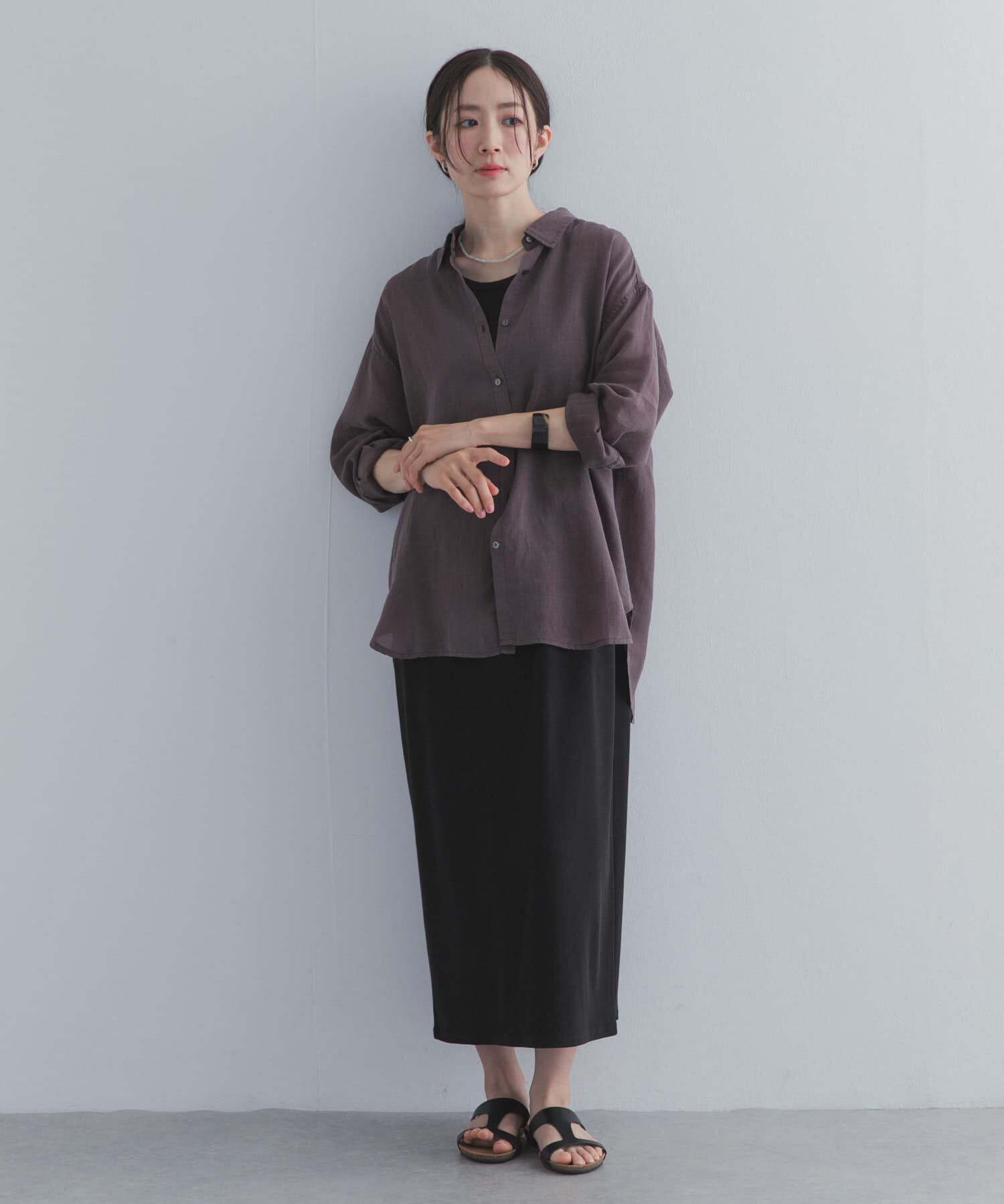 URBAN RESEARCH DOORS「ラミー混ルーズシャツ」|シャツ・ブラウス|