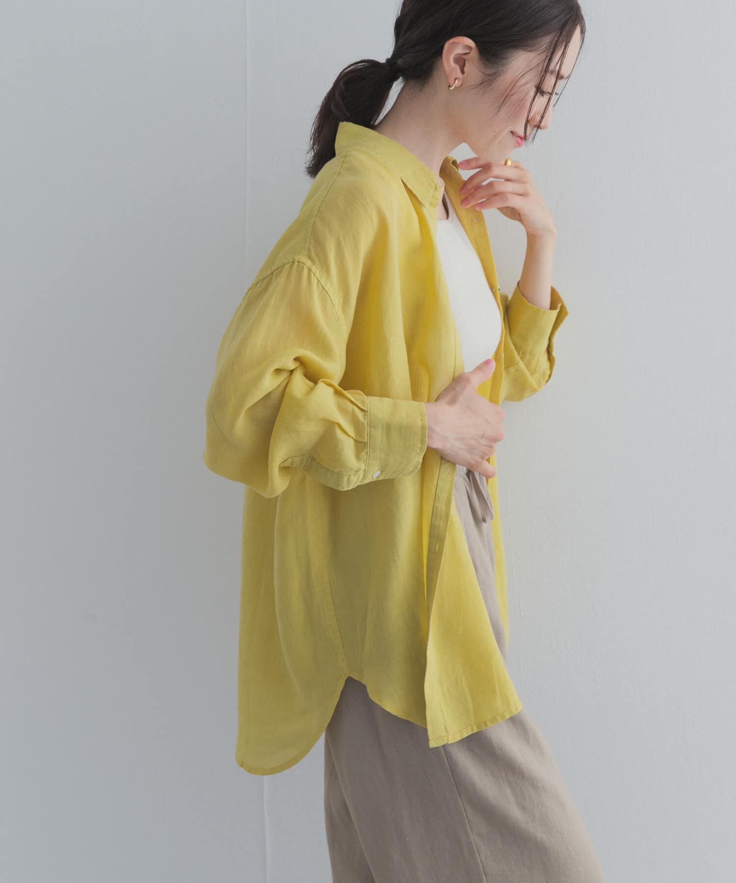 URBAN RESEARCH DOORS「ラミー混ルーズシャツ」|シャツ・ブラウス|